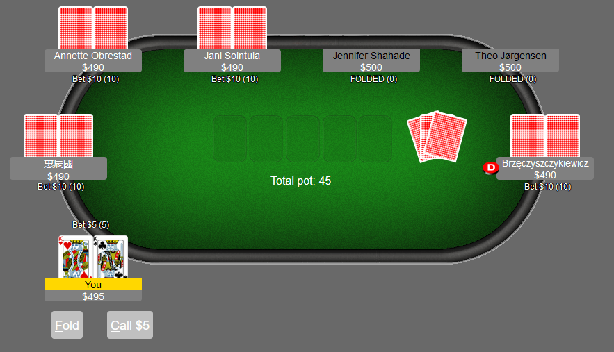 Play Poker for Free (without registration) 